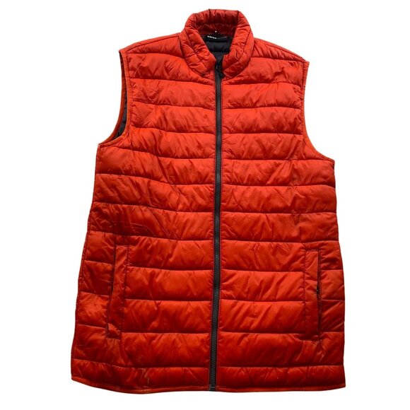 SwissTech Mens Puffer Vest Small Quilted Full Zip Mock Neck Winter Outdoors - Picture 1 of 9